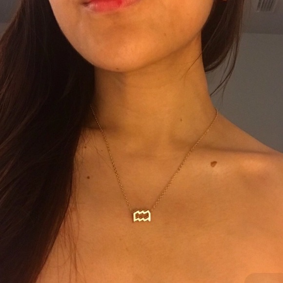 Aquarius Charm Minimalist Boho Cute Gift Necklace - Picture 2 of 13